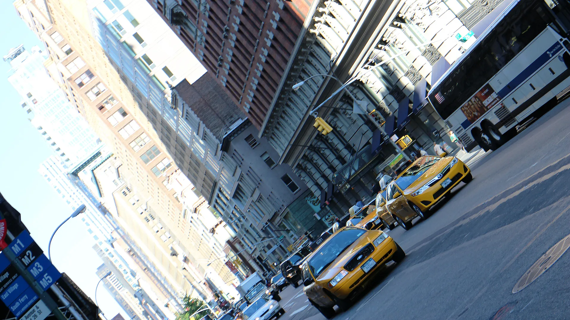 Klassisk bild utav New York och deras Yellow Cab