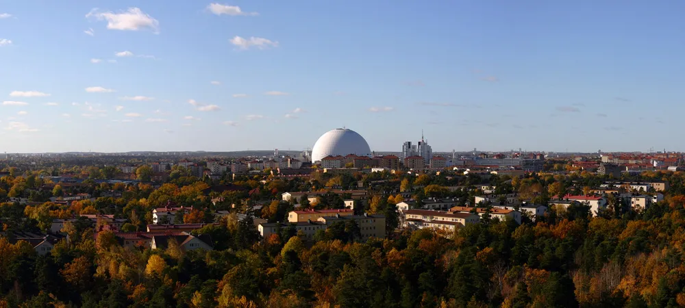Min bild av Globen i en produktfolder