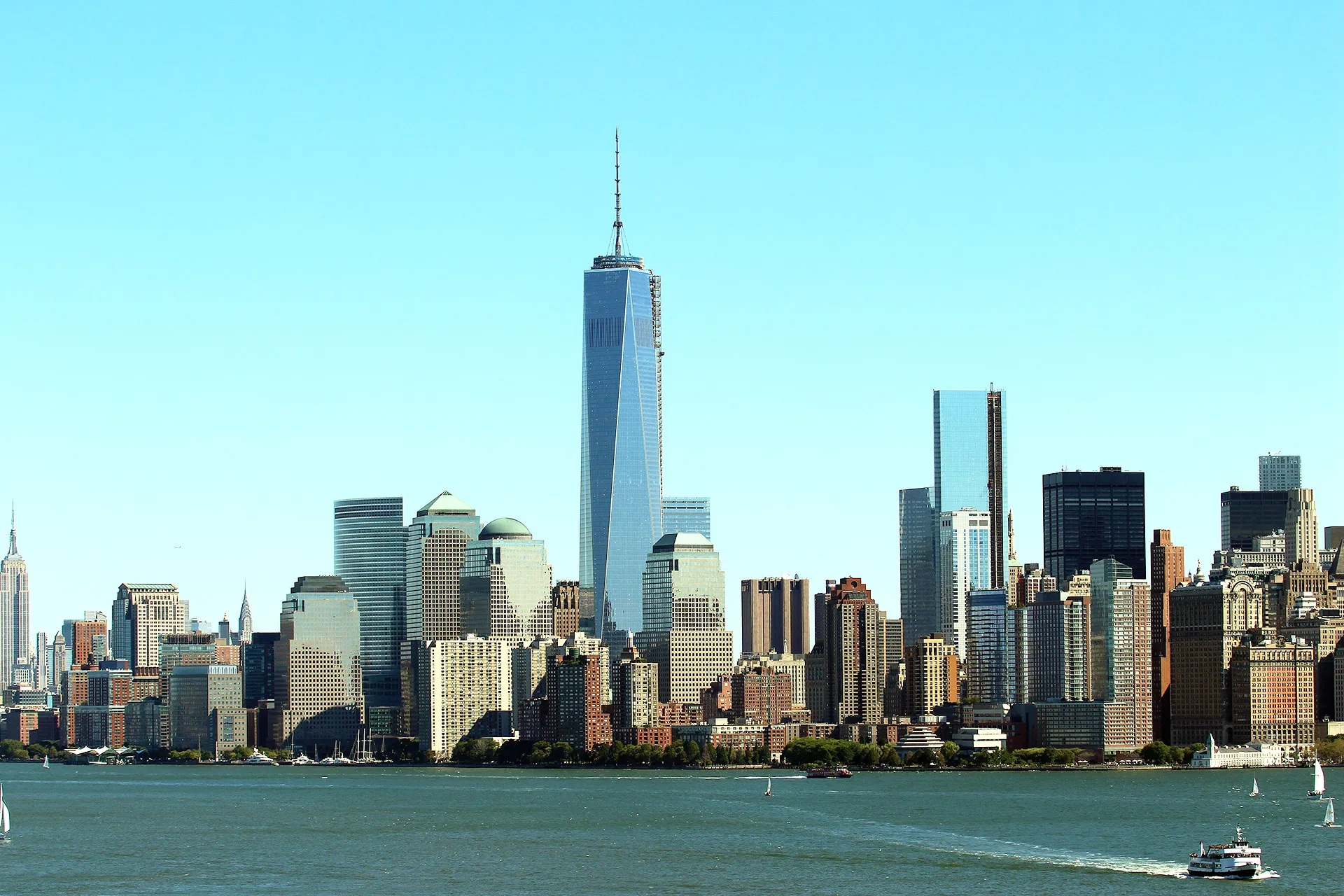 Vy från Liberty Island